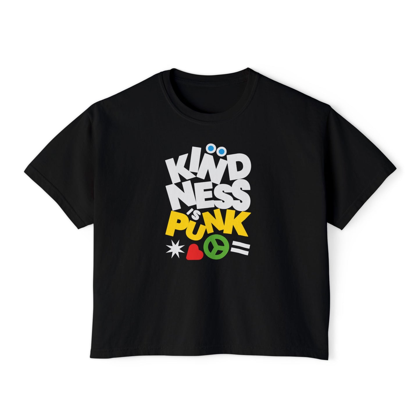 Peace, Love, and Punk Women's Boxy Tee by Favio Moreno
