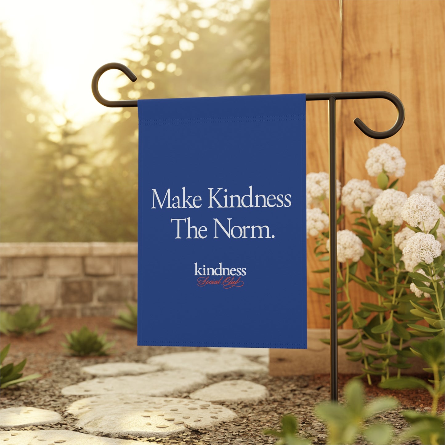 Make Kindness the Norm Yard Flag Royal (Reg) - By: Favio Moreno