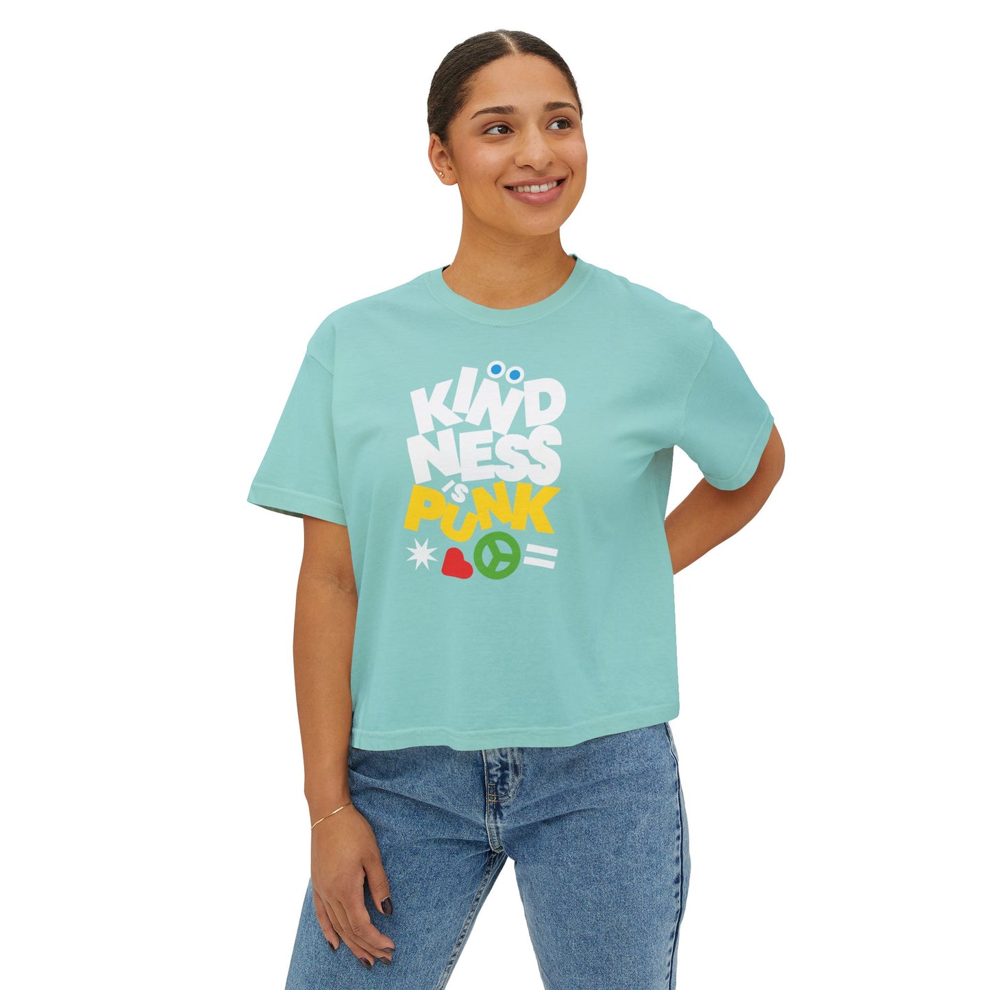 Peace, Love, and Punk Women's Boxy Tee by Favio Moreno