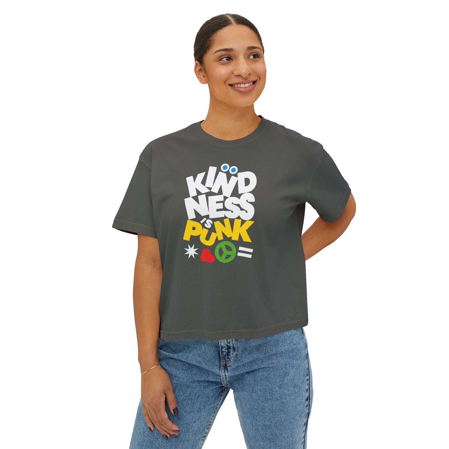 Peace, Love, and Punk Women's Boxy Tee by Favio Moreno