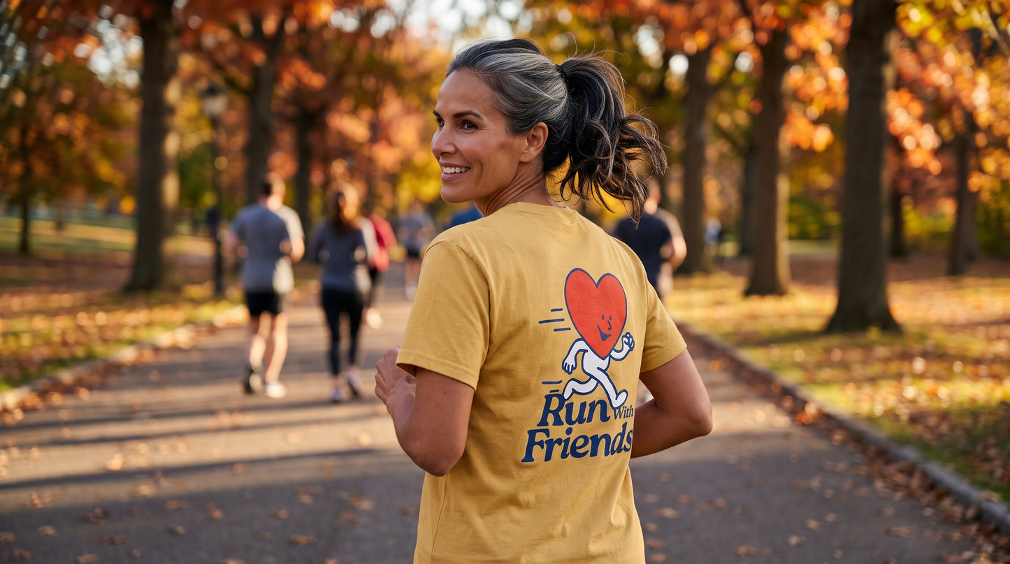 "Run With Friends" Heart - Kindness Social Club T-Shirt