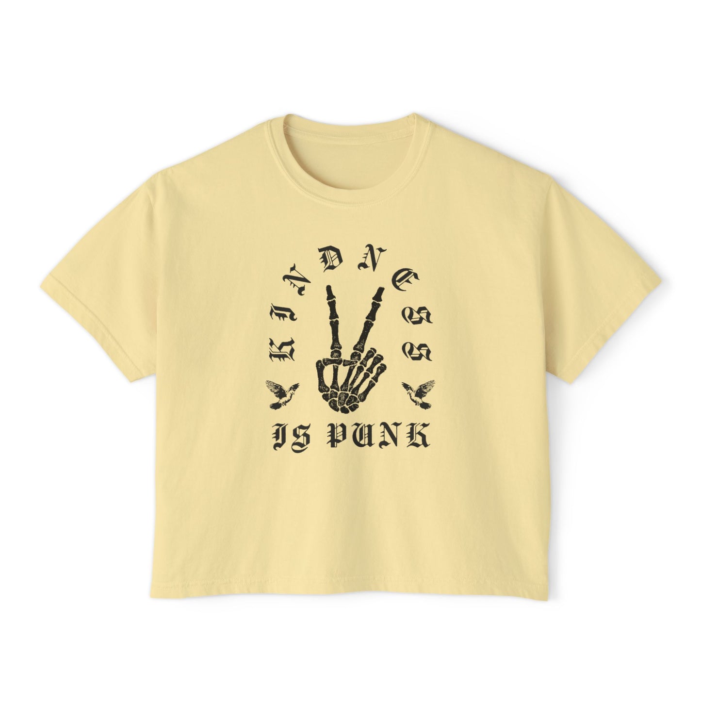 Gothic Dove Kindness - Women's Boxy Tee by Favio Moreno