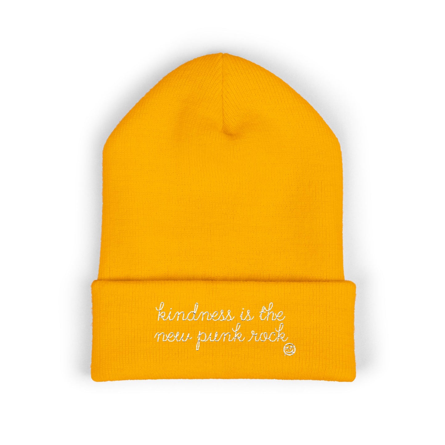 "Kindness Is The New Punk Rock" Embroidered Beanie