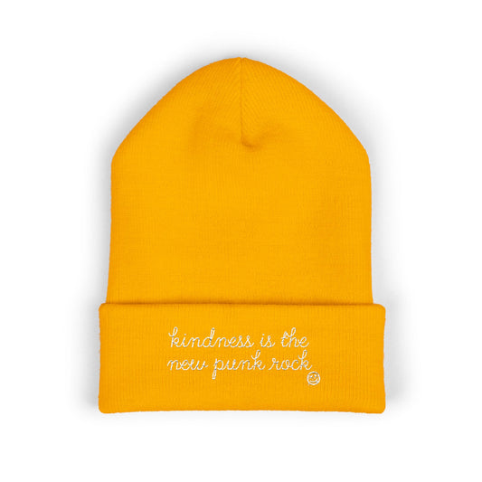 "Kindness Is The New Punk Rock" Embroidered Beanie