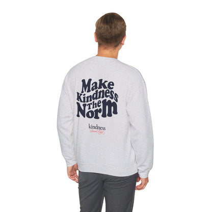Make Kindness the Norm (Wavy)Unisex Crew Sweatshirt By: Favio Moreno (KSC Light)