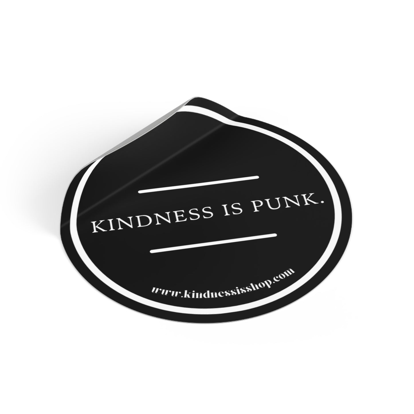 Kindness Is Punk B&W Sticker