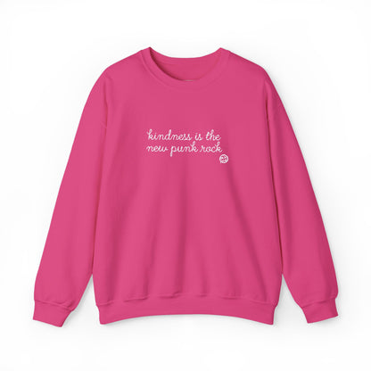 "Kindness Is The New Punk Rock" Embroidered Crewneck Sweatshirt