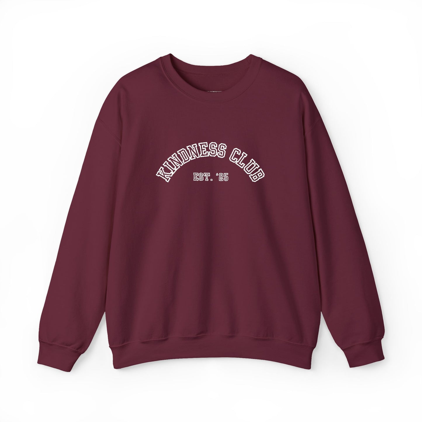 Kindness Club Varsity Embroidered Crewneck Sweatshirt