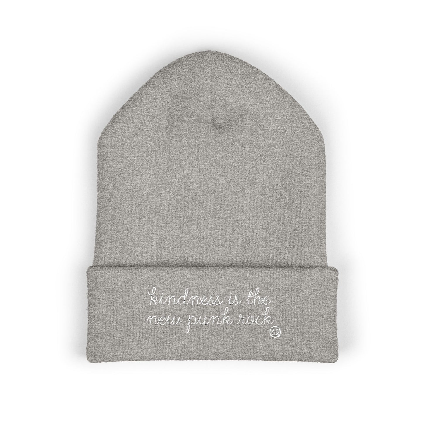 "Kindness Is The New Punk Rock" Embroidered Beanie