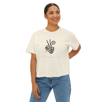 Peaceful Warrior -  Women's Boxy Tee