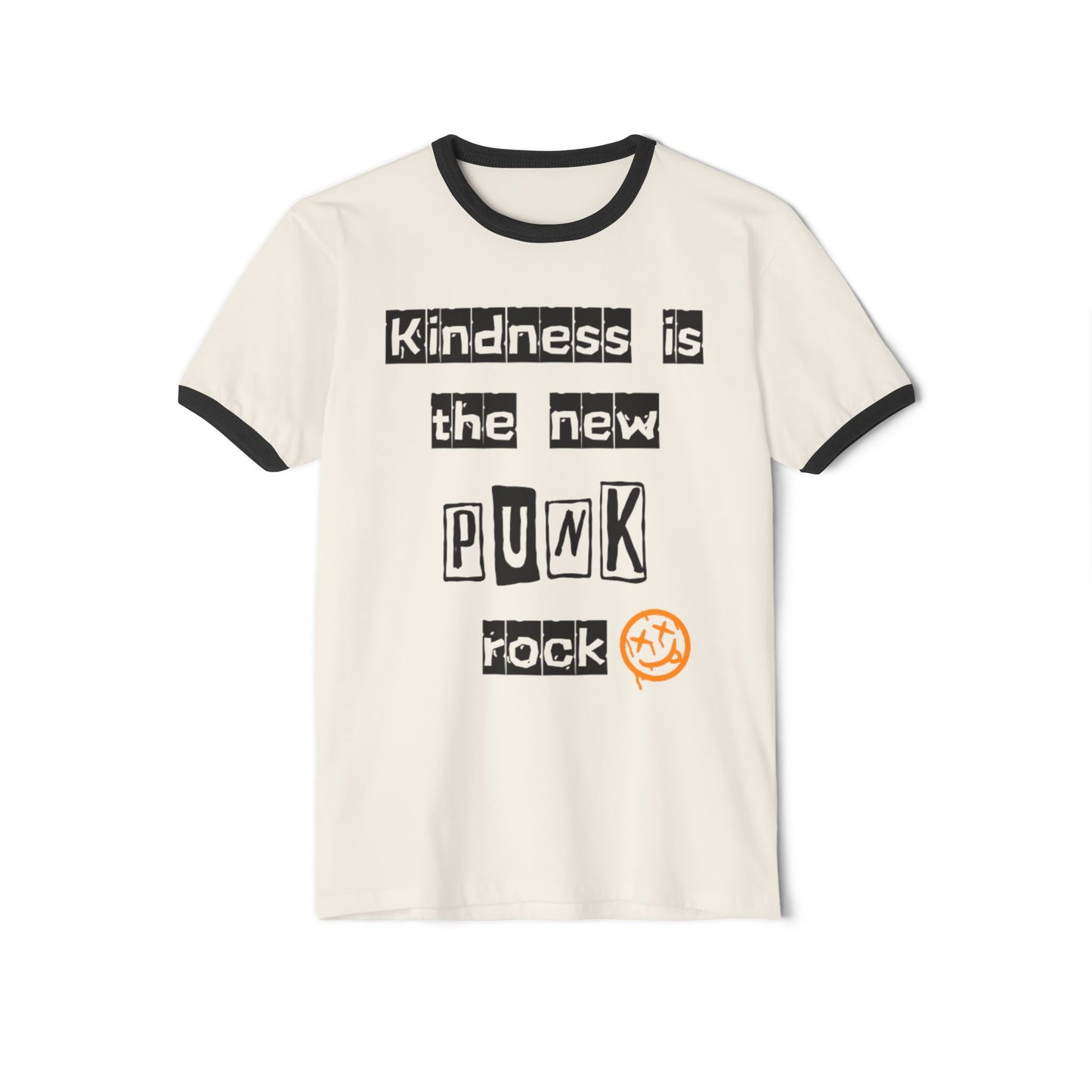 Kindness Is the New Punk Rock Unisex Cotton Ringer T-Shirt