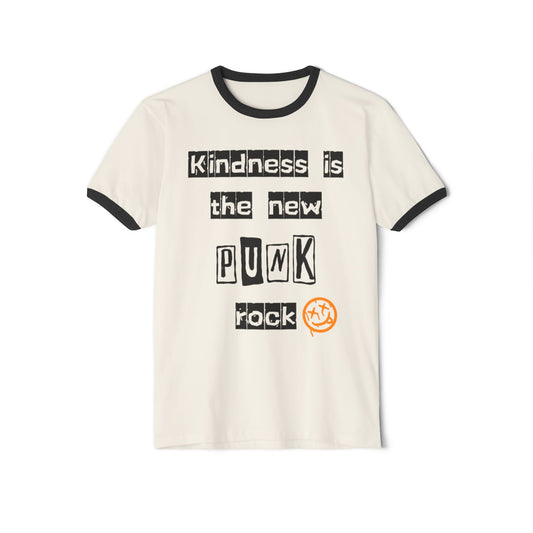 Kindness Is the New Punk Rock Unisex Cotton Ringer T-Shirt