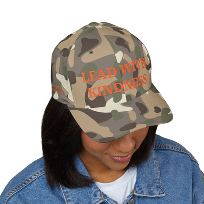 "Lead with Kindness" Embroidered Camouflage Cap