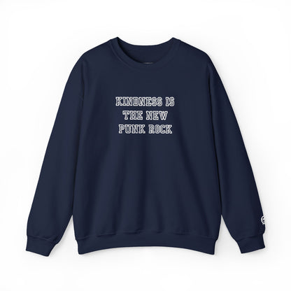 B-Side Rebel (Kindness is Punk) - Varsity Embroidered Crewneck Sweatshirt