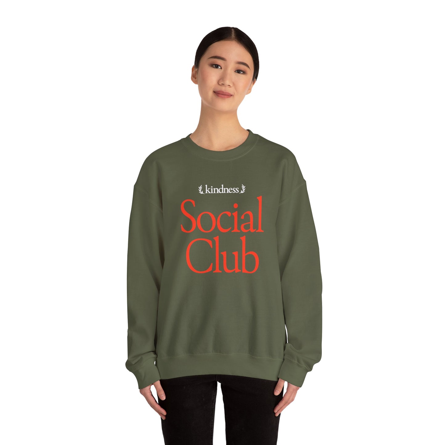 Kindness Social Club - By: Favio Moreno – Varsity Unisex Crew Sweatshirt (KSC Rich)