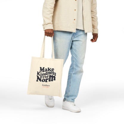 Make Kindness the Norm (Wavy, KSC) Canvas Tote - By: Favio Moreno
