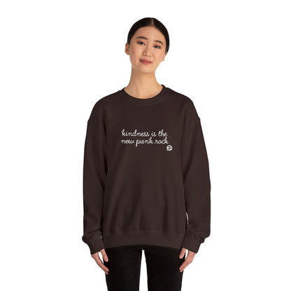 "Kindness Is The New Punk Rock" Embroidered Crewneck Sweatshirt