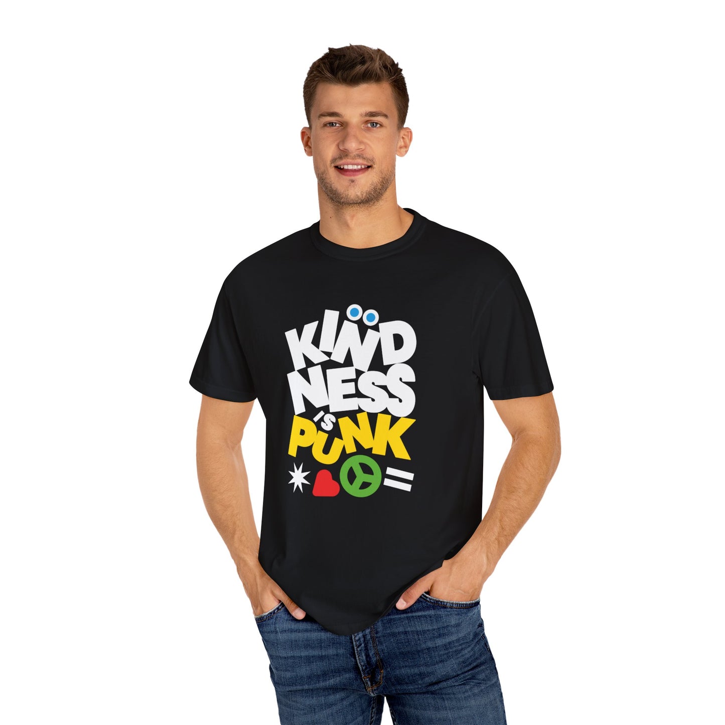 Peace, Love, and Punk T-shirt by Favio Moreno