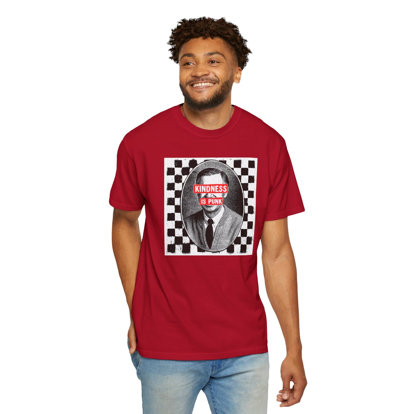 Unlikely Rebel Checkered Edition Unisex T-shirt (Red)