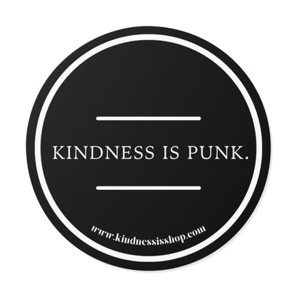 Kindness Is Punk B&W Sticker