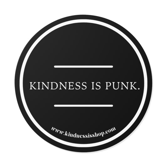 Kindness Is Punk B&W Sticker