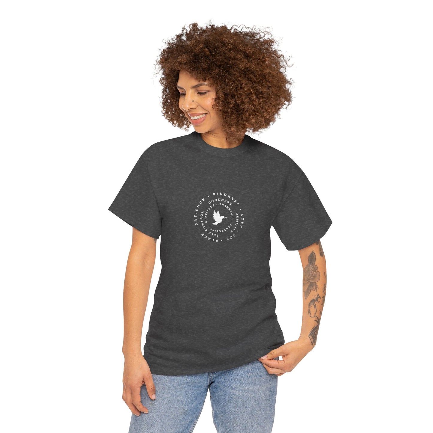 Peace Dove Circle Graphic Tee — "Be Kind To One Another"