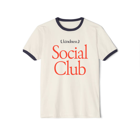 Kindness Social Club – Varsity Unisex Ringer T-Shirt