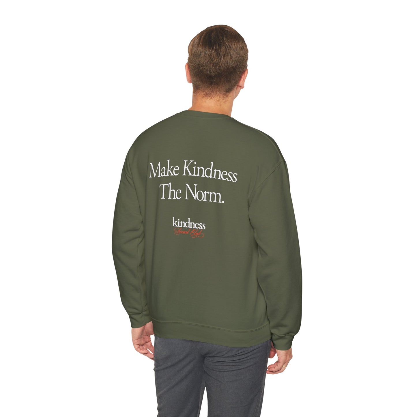 Make Kindness The Norm Unisex Crew Sweatshirt (Reg KSC Rich) - By: Favio Moreno