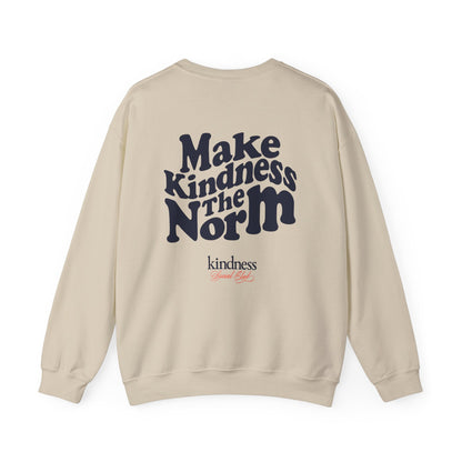 Make Kindness the Norm (Wavy)Unisex Crew Sweatshirt By: Favio Moreno (KSC Light)