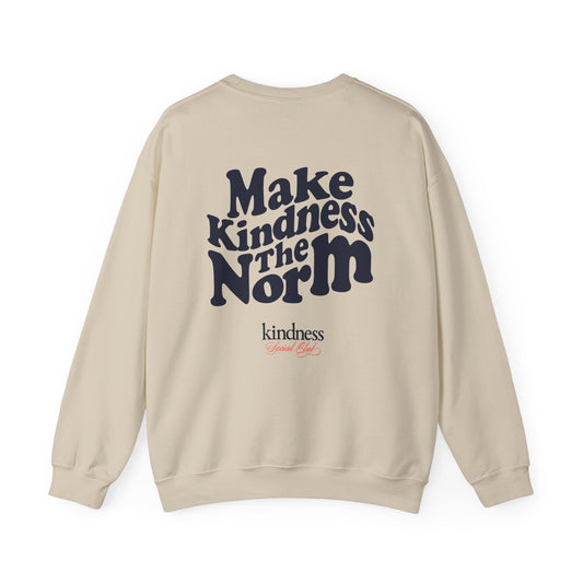 Make Kindness the Norm (Wavy)Unisex Crew Sweatshirt By: Favio Moreno (KSC Light)
