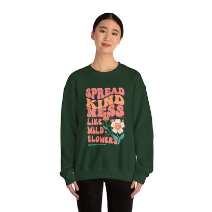 Spread Kindness Like Wildflowers Crewneck Sweatshirt