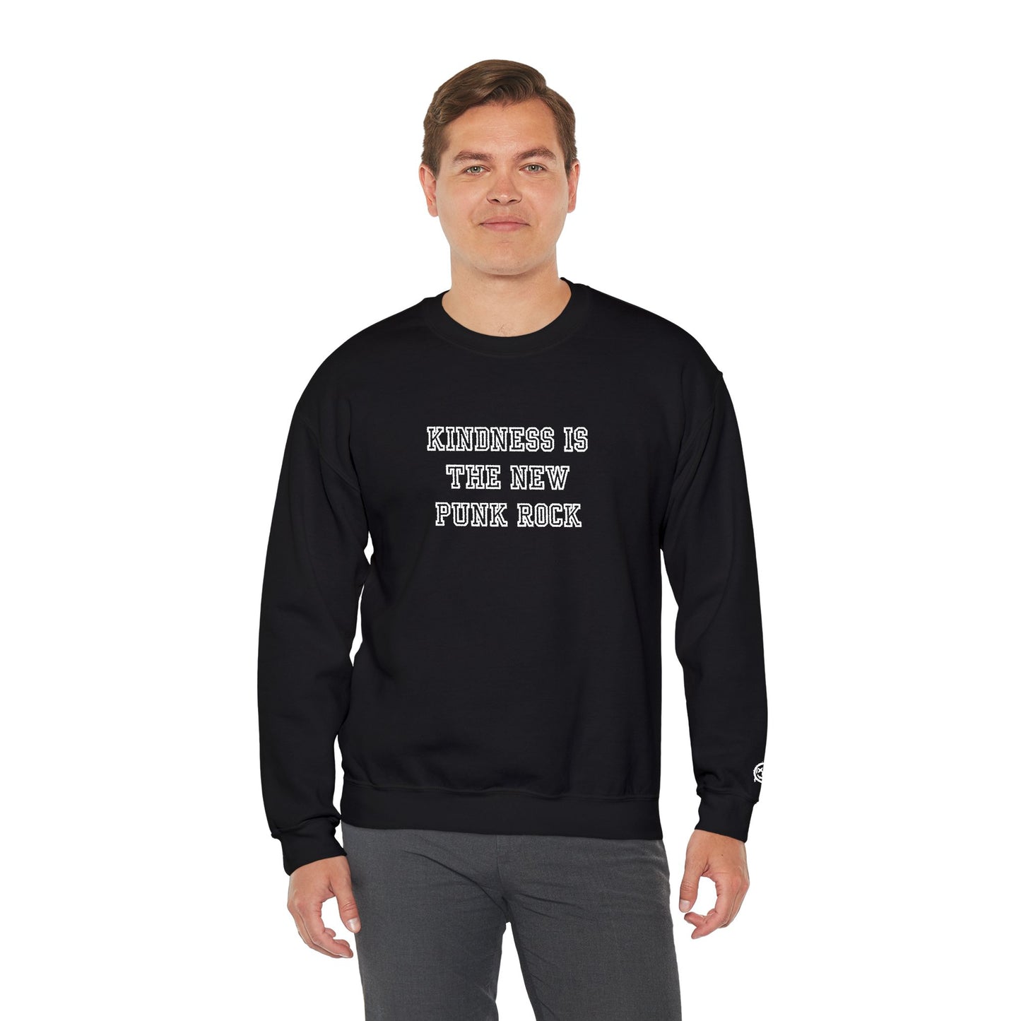 B-Side Rebel (Kindness is Punk) - Varsity Embroidered Crewneck Sweatshirt