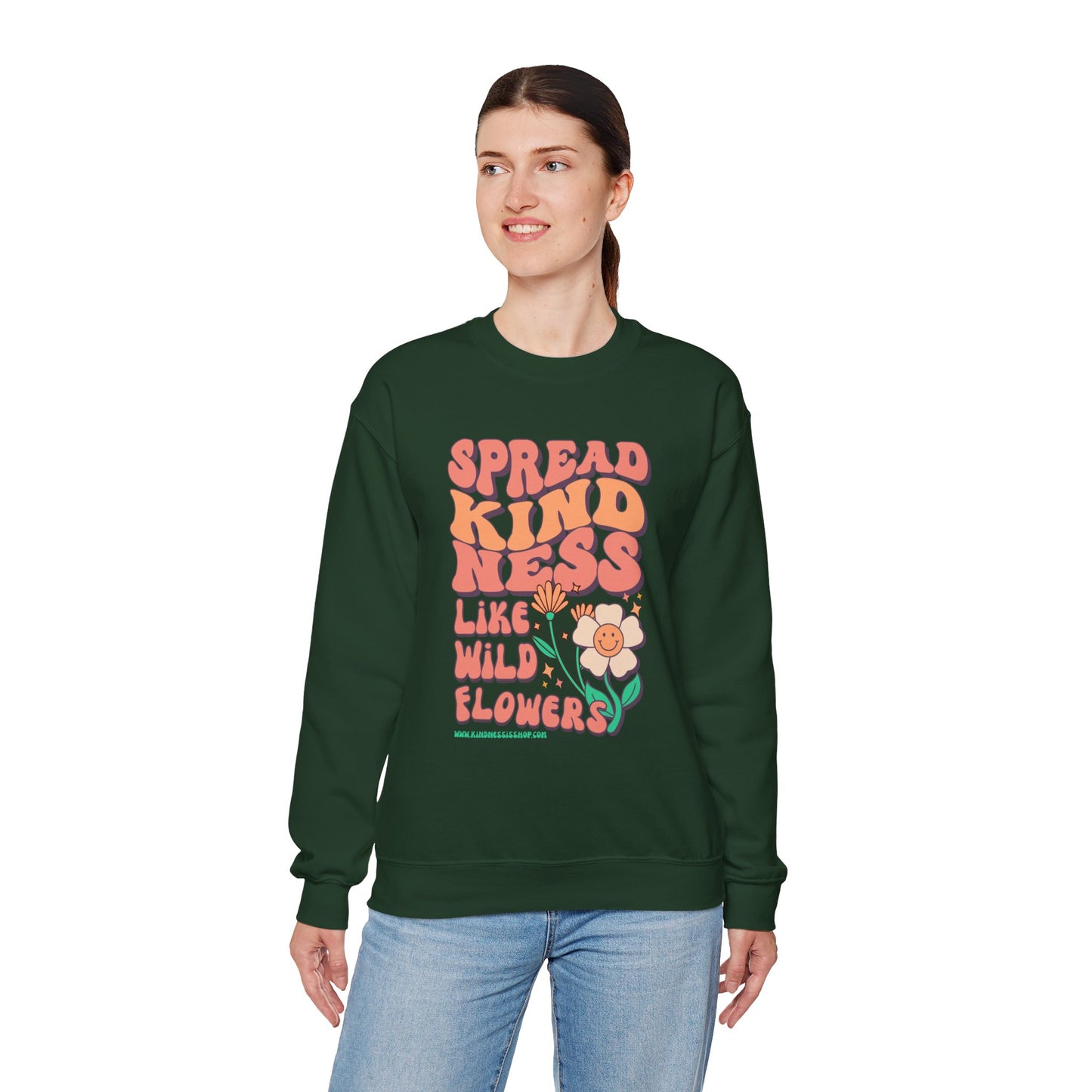 Spread Kindness Like Wildflowers Crewneck Sweatshirt