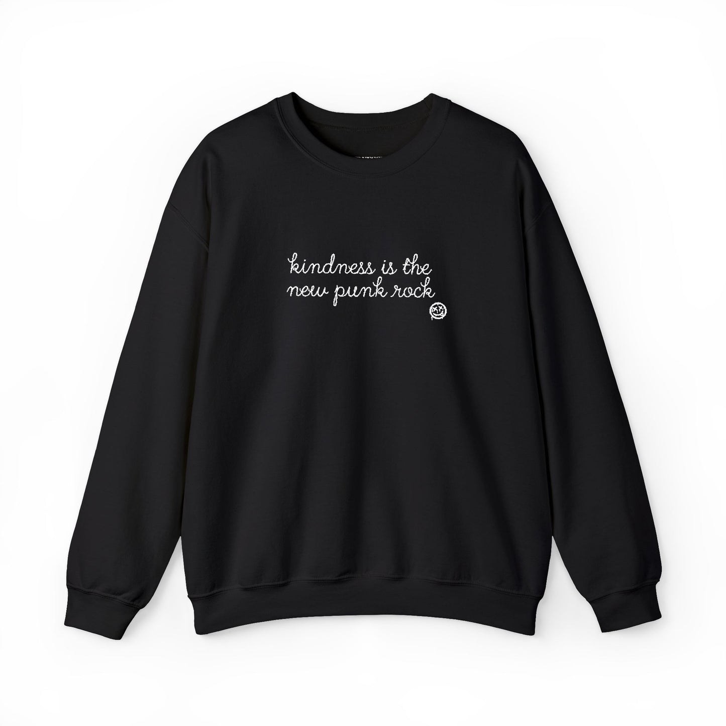 "Kindness Is The New Punk Rock" Embroidered Crewneck Sweatshirt
