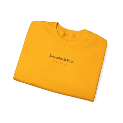 Kindness Conquers Unisex Crew Sweatshirt  - By: Favio Moreno (KSC Light)