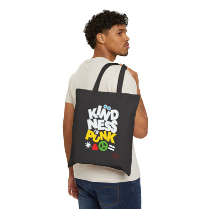 Peace. Love and Punk Cotton Canvas Tote Bag
