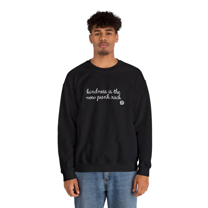 "Kindness Is The New Punk Rock" Embroidered Crewneck Sweatshirt