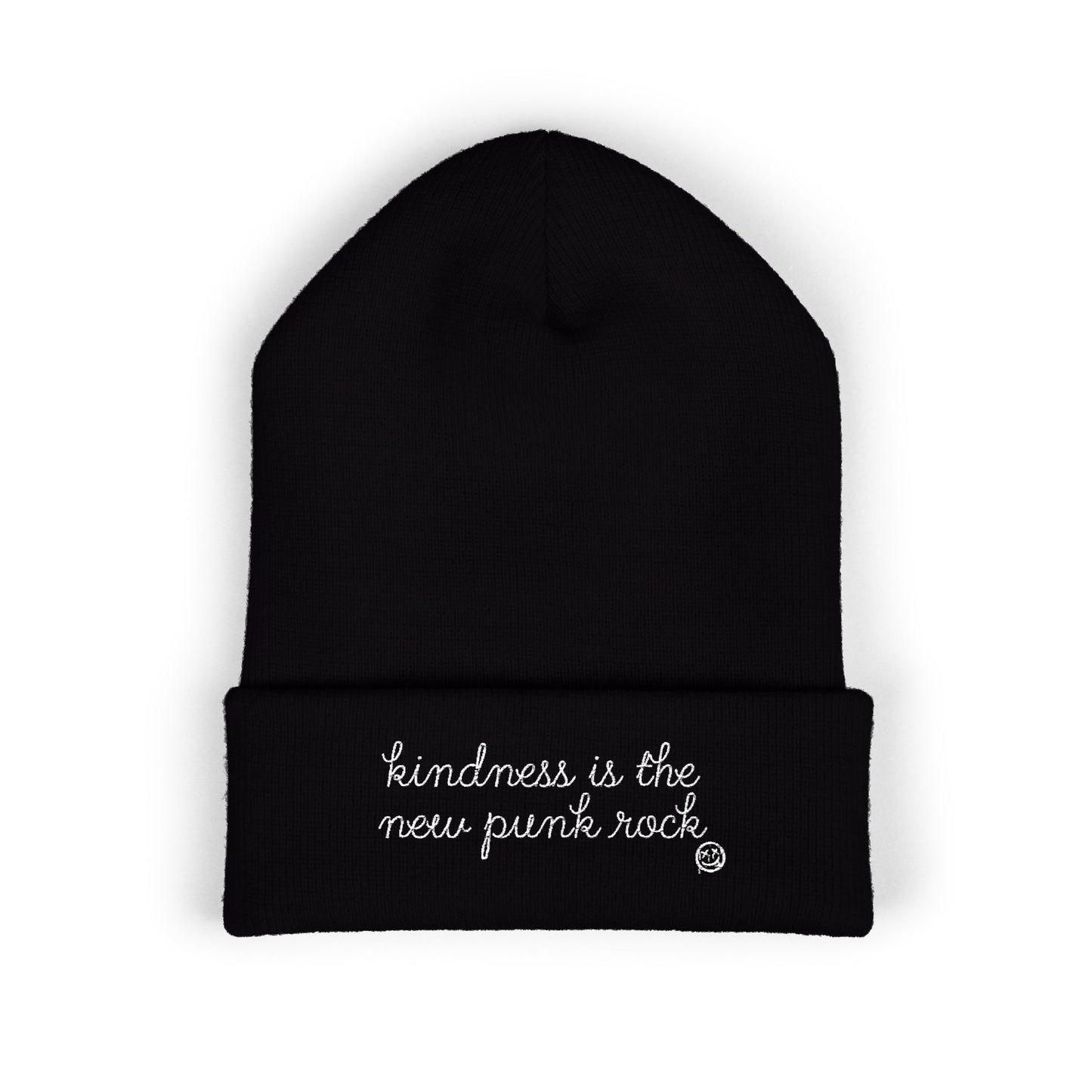 "Kindness Is The New Punk Rock" Embroidered Beanie