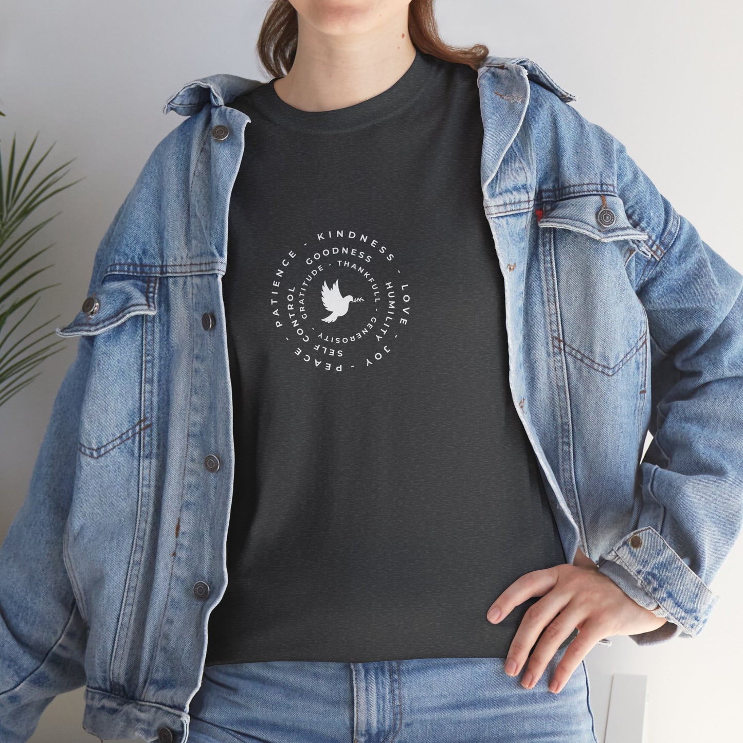 Peace Dove Circle Graphic Tee — "Be Kind To One Another"