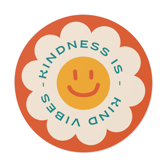 Kind Vibes - Smiley Flower Sticker