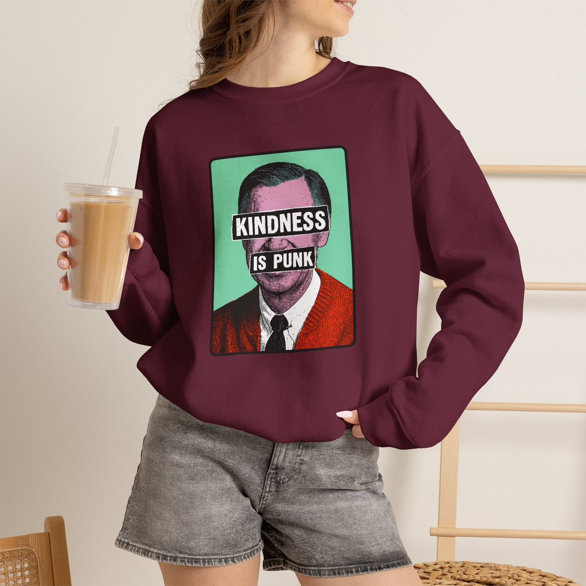 Unlikely Rebel Pop Art Edition Unisex Crew Sweatshirt (Green)