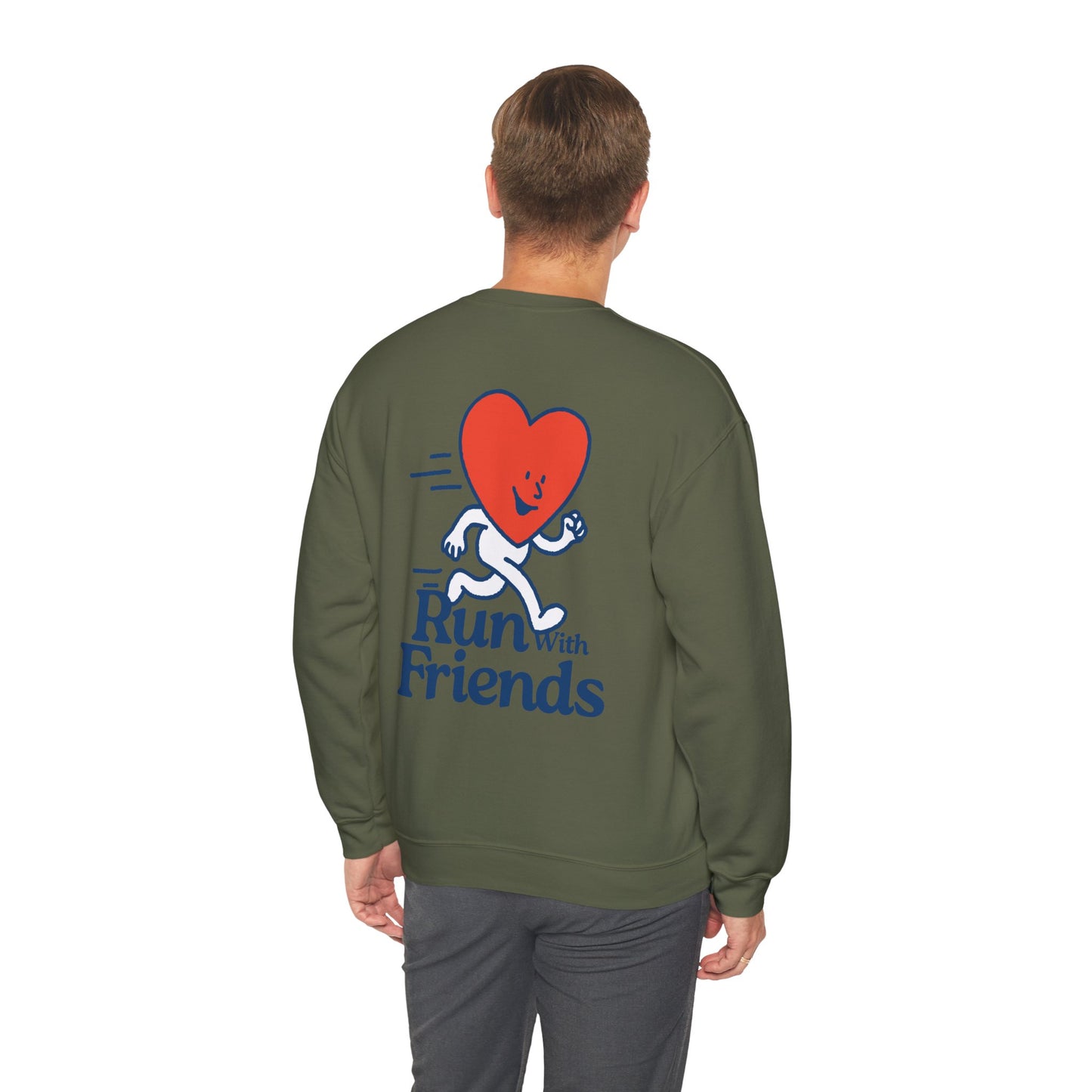 "Run with Friends" - Kindness Social Club - Crewneck Sweatshirt