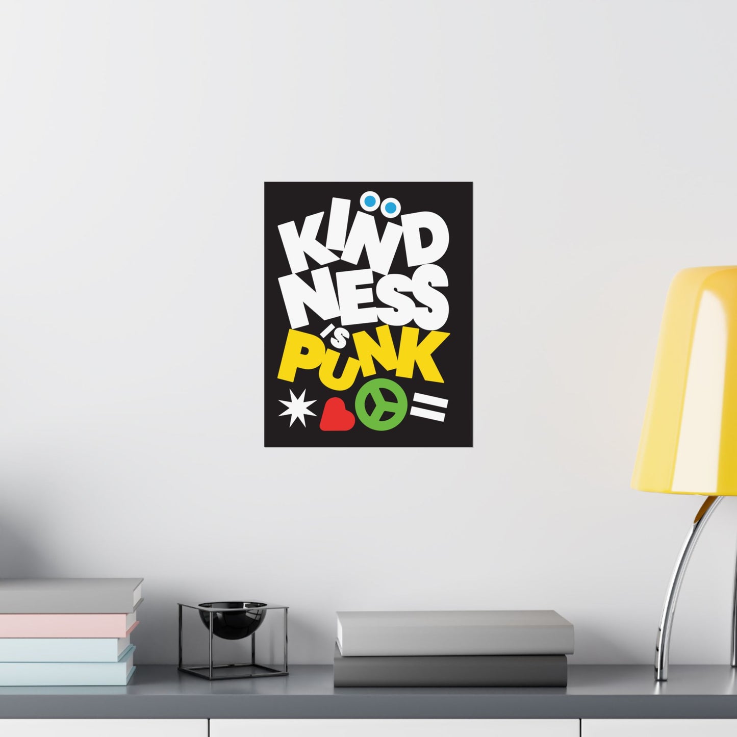 Peace, Love, and Punk Matte Poster by Favio Moreno Matte Poster