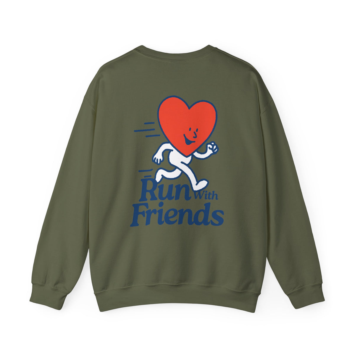 "Run with Friends" - Kindness Social Club - Crewneck Sweatshirt