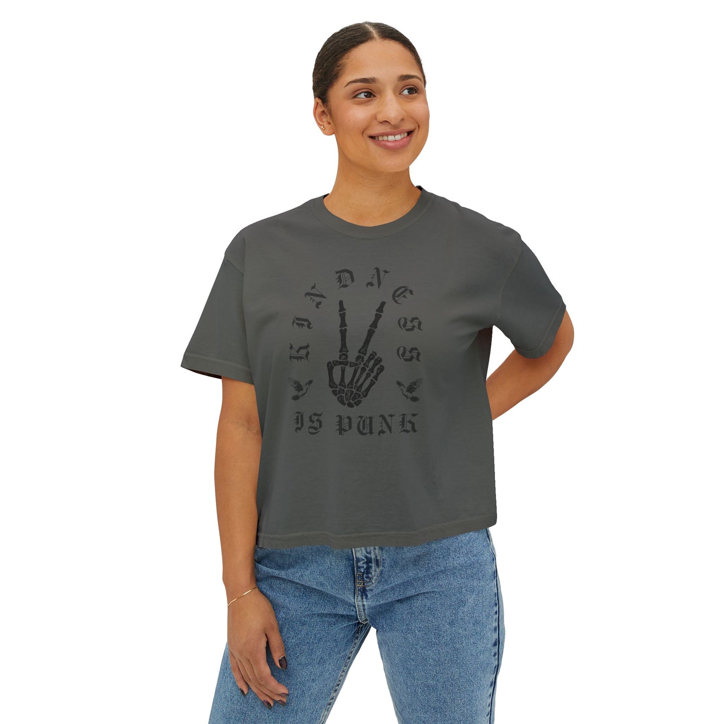 Gothic Dove Kindness -  Women's Boxy Tee by Favio Moreno