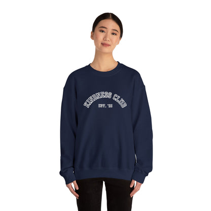 Kindness Club Varsity Embroidered Crewneck Sweatshirt