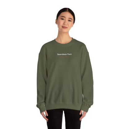 Kindness Conquers Unisex Crew Sweatshirt By: Favio Moreno (KSC Rich)
