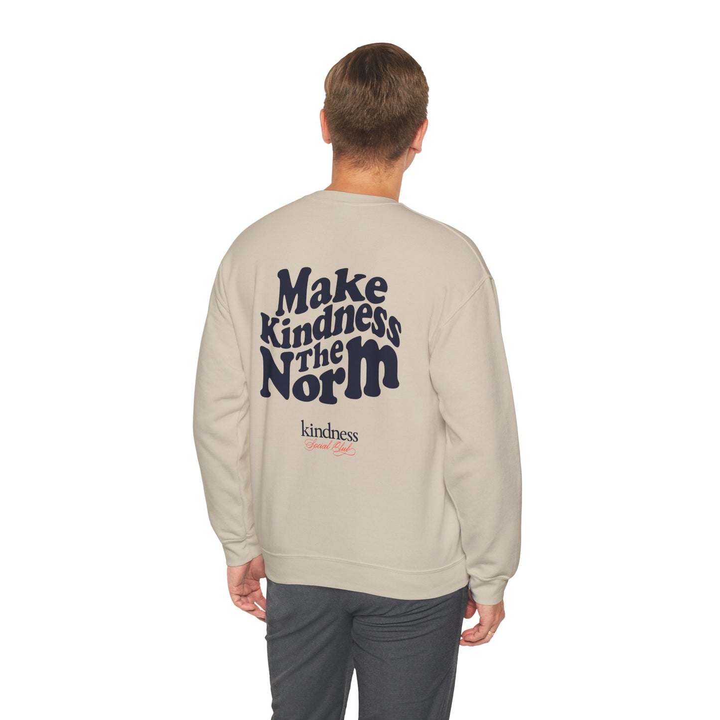 Make Kindness the Norm (Wavy)Unisex Crew Sweatshirt By: Favio Moreno (KSC Light)