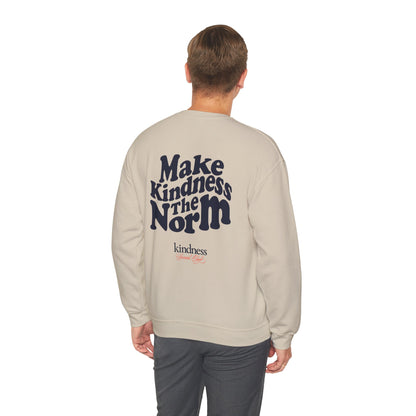 Make Kindness the Norm (Wavy)Unisex Crew Sweatshirt By: Favio Moreno (KSC Light)