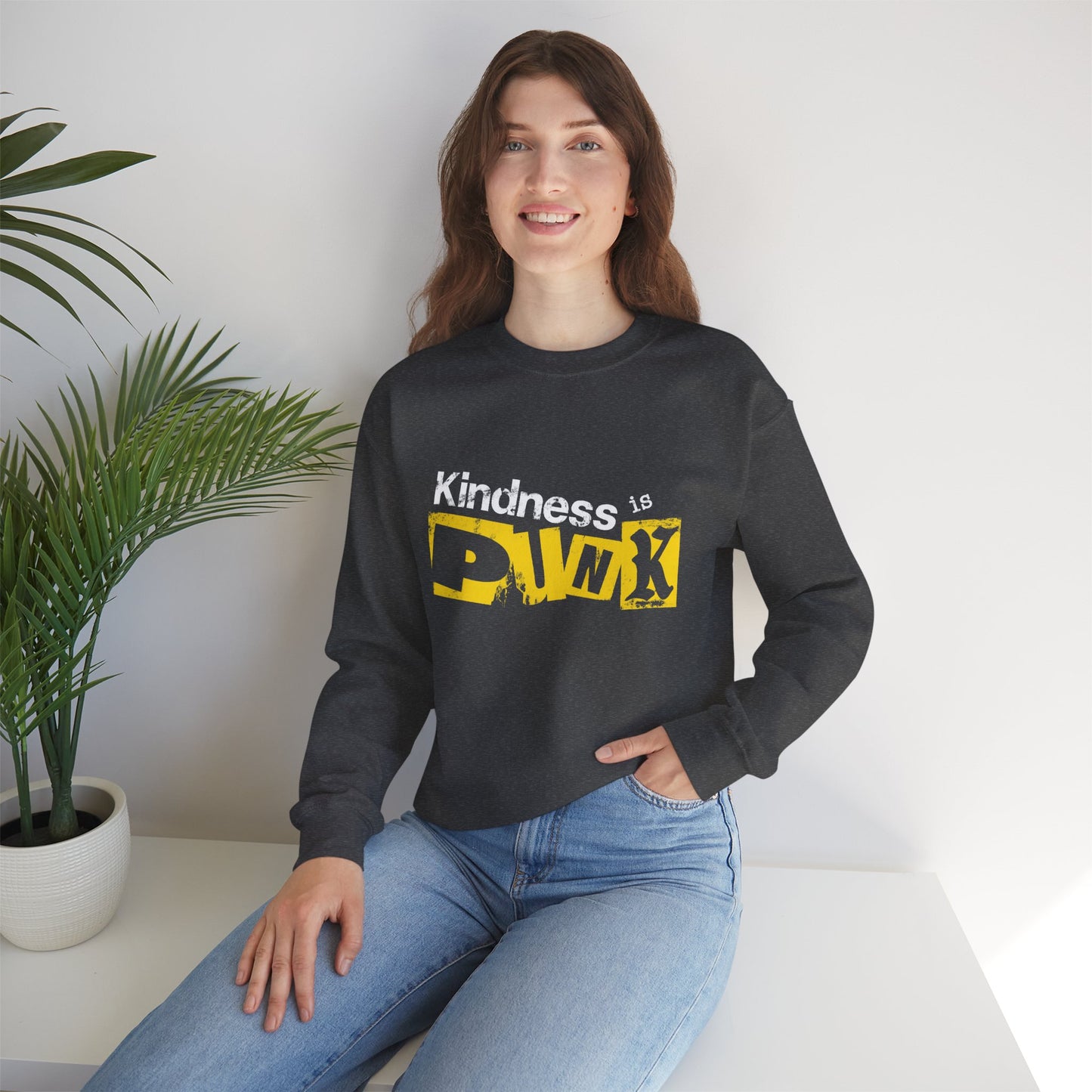 Yellow Signal Crewneck Sweatshirt by Favio Moreno